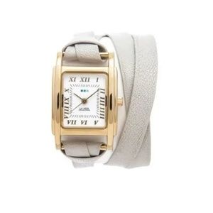 NWT leather bracelet watch gray luxury jewelry new